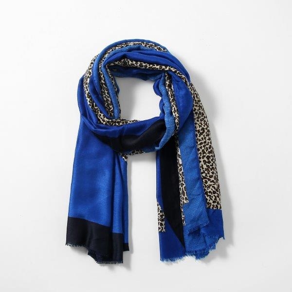 2tone-leopard-print-scarf-blue