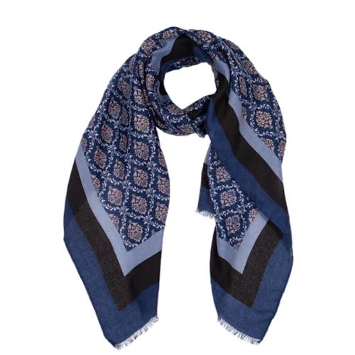 bohemian-print-metallic-scarf-navy