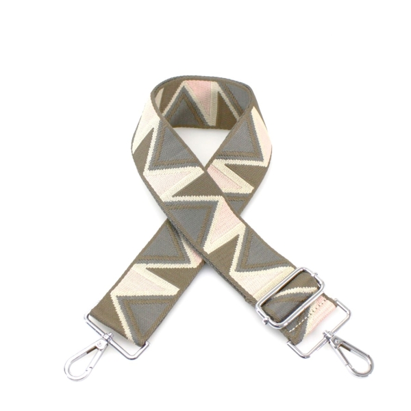 canvas-taupe-pink-triangle-print-bag-strap-silver-finish