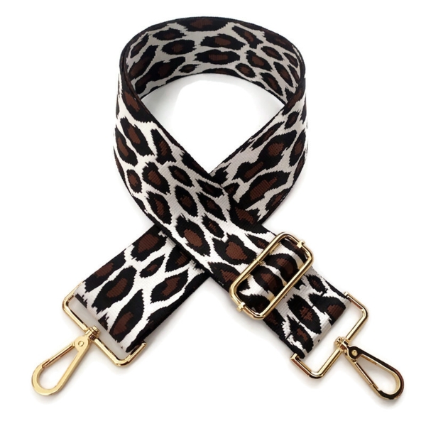 canvas-white-black-brown-leopard-print-bag-strap-silver-finish