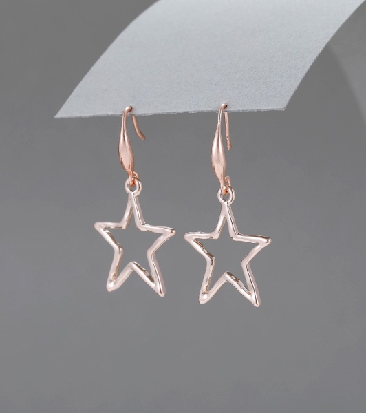 hollow-star-drop-earrings-rose-gold