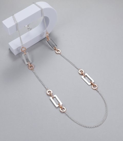 interlinked-rectangle-circles-long-necklace-silver-rosegold