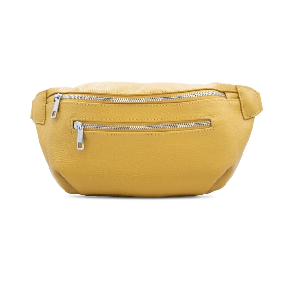 italian-leather-2pocket-slingcrossbody-bag-with-purse-silver-finish-mustard