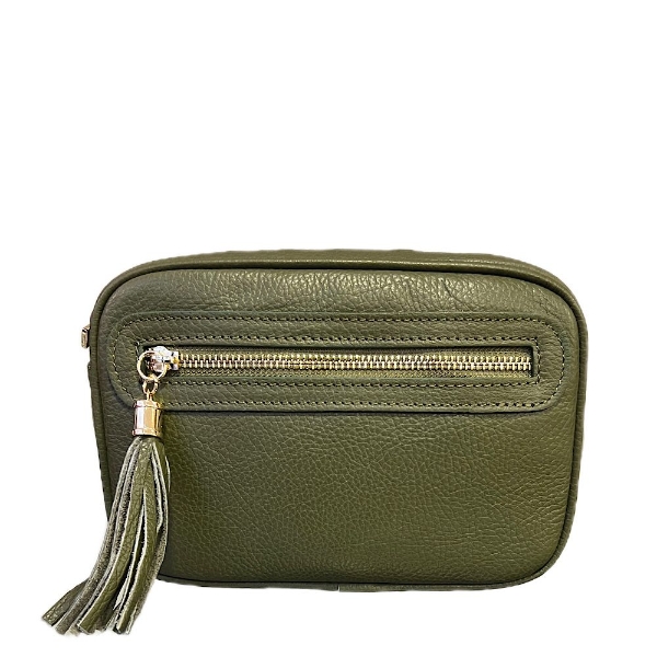 italian-leather-camera-crossbody-bag-with-tassel-pocket-gold-finish-olive-green