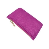 Italian Leather Card Holder With Zipped Pocket