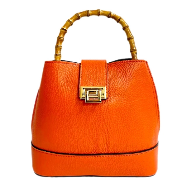 italian-leather-grab-bag-with-bamboo-handle-orange