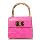 italian-leather-mockcroc-effect-grab-bag-with-bamboo-handle-cerise