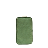 italian-plain-leather-phone-pouch-cross-body-bag-metallic-olive-green