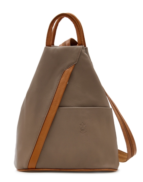 italian-smooth-leather-pyramid-zipped-backpack-dark-taupe-light-tan
