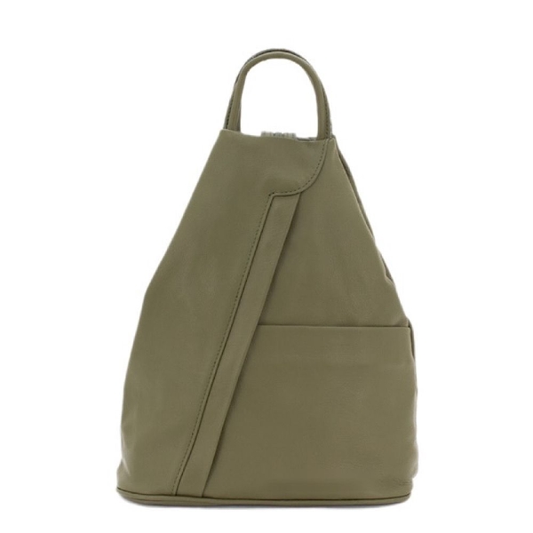 italian-smooth-leather-pyramid-zipped-backpack-olive-green