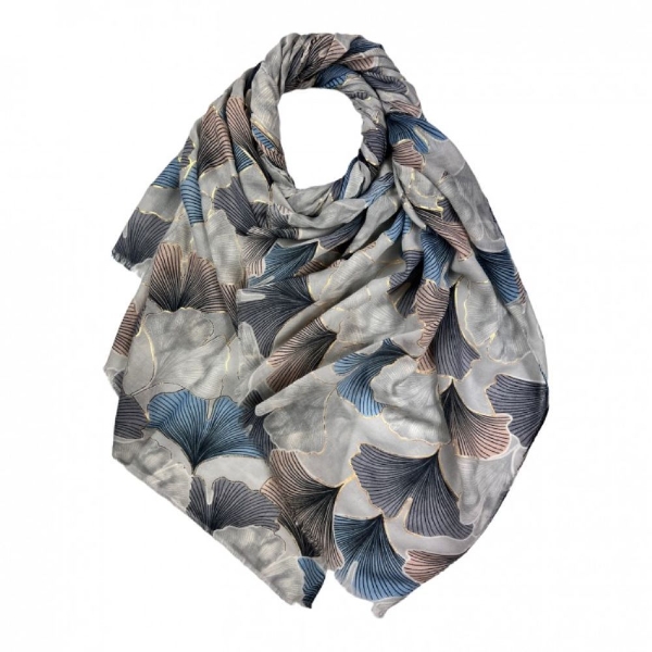 lotus-leaves-print-scarf-grey
