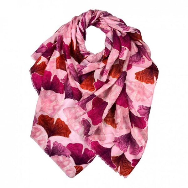 lotus-leaves-print-scarf-pink