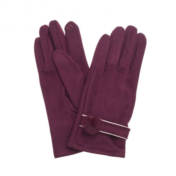 plain-gloves-with-band-pompom-detail-burgundy