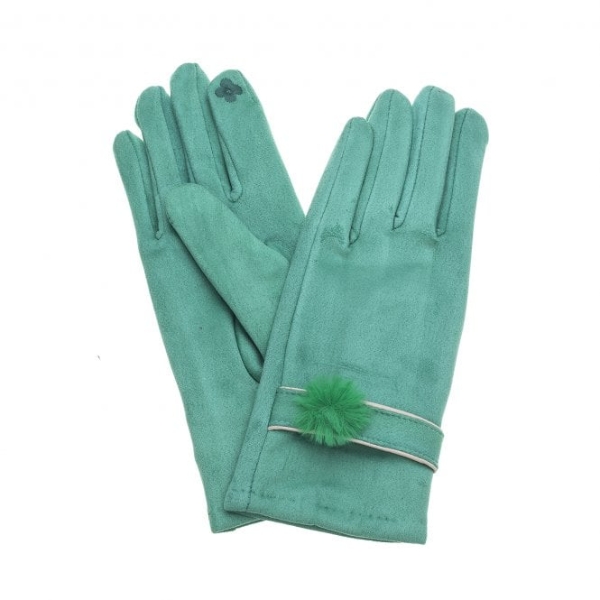 plain-gloves-with-band-pompom-detail-green