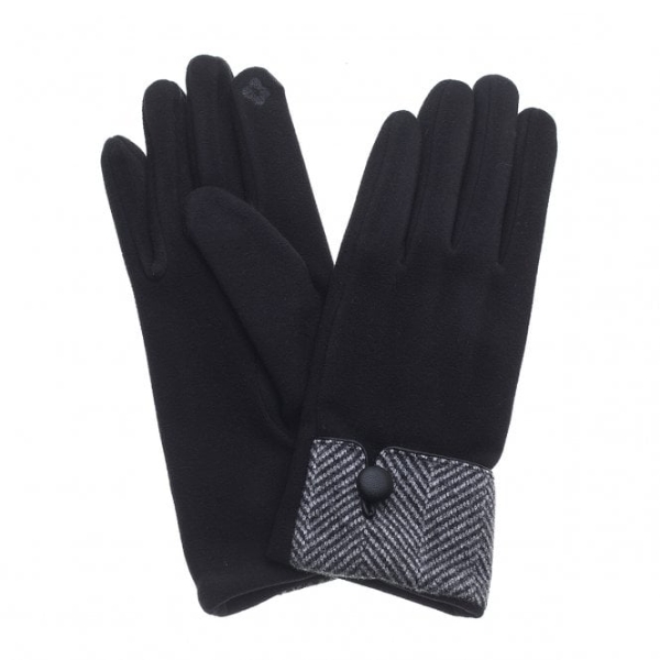 plain-gloves-with-herringbone-cuff-detail-black