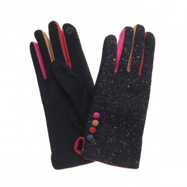 speckled-gloves-with-coloured-fingers-button-detail-black