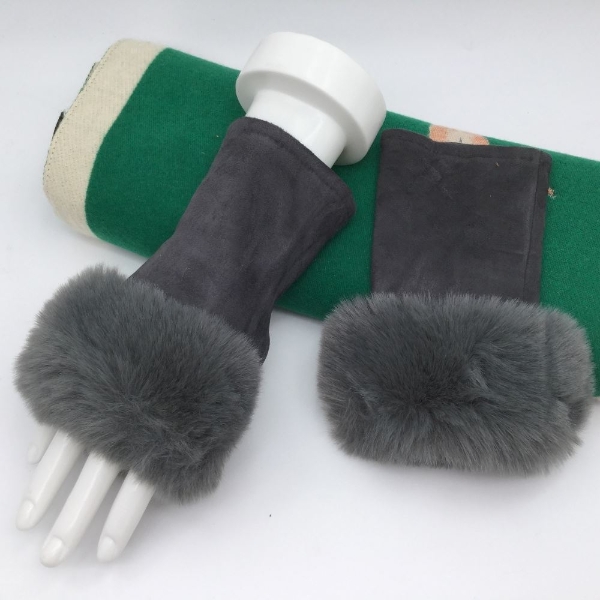 suedette-fur-trim-fingerless-mittens-dark-grey