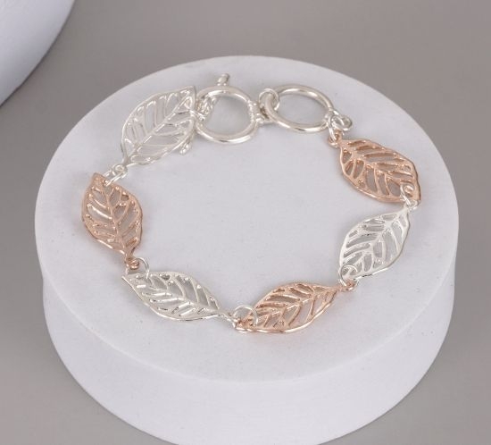 tbar-linked-leaves-bracelet-silver-rosegold