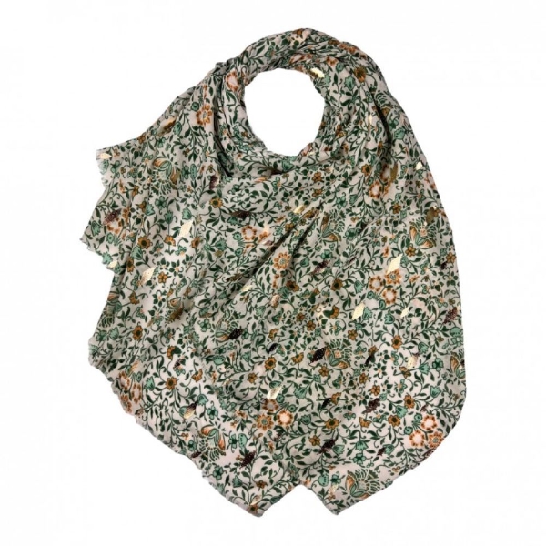 tiny-flower-print-scarf-with-metalic-patches-green
