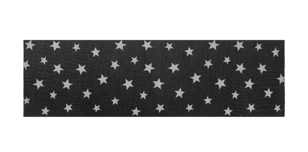 twotone-reversible-stars-pleated-scarf-black