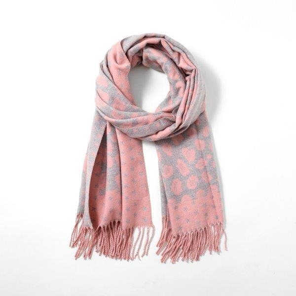 wool-blend-reversible-leopard-stars-tassel-scarf-pink