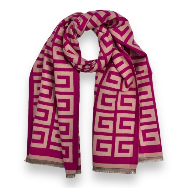 wool-blend-reversible-maze-print-scarf-cerise