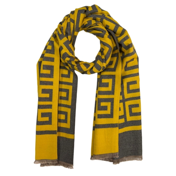 wool-blend-reversible-maze-print-scarf-mustard