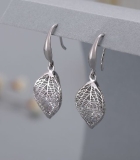 3D Leaf Drop Earrings