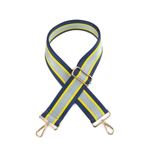 canvas-navy-yellow-grey-striped-bag-strap-gold-finish