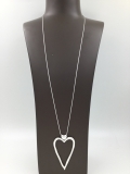 Heart Pendant Long Necklace