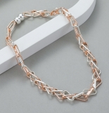 Interlinked Chunky Short Necklace With Magnetic Clasp