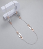 Interlinked Rectangle & Circles Long Necklace 
