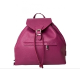 Italian Leather Buckle Detail Pyramid Backpack