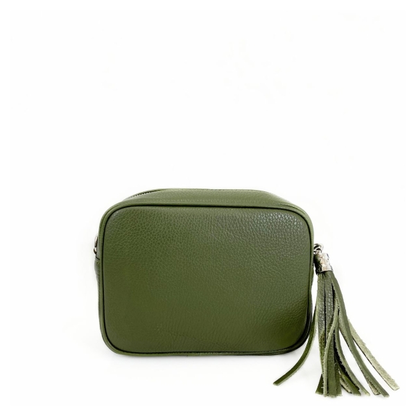 italian-leather-camera-crossbody-bag-with-tassel-silver-finish-olive-green