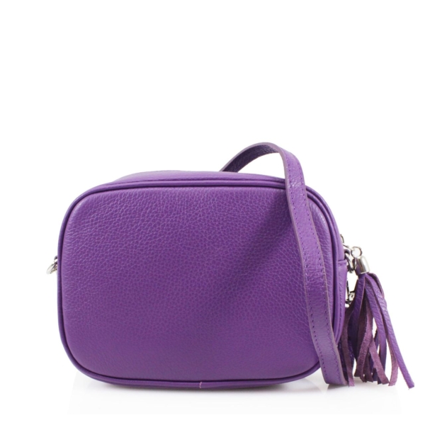 italian-leather-camera-crossbody-bag-with-tassel-silver-finish-purple