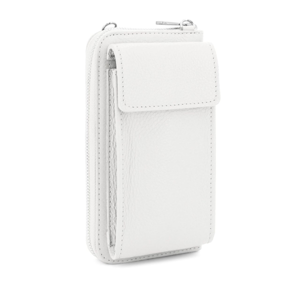 italian-leather-phone-purse-crossbody-bag-silver-finish-white