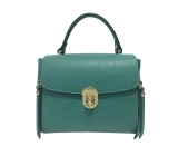 Italian Leather Top Handle Side Zip Detail Grab Bag
