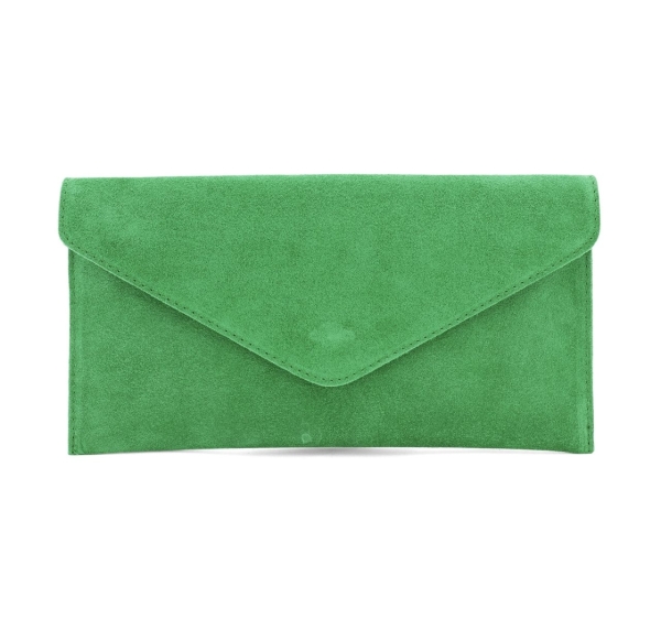 italian-suede-envelope-clutch-green
