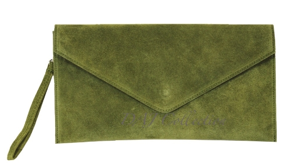 italian-suede-envelope-clutch-olive-green