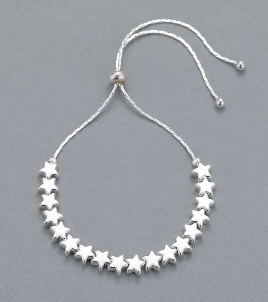mini-stars-pullcorded-bracelet-silver
