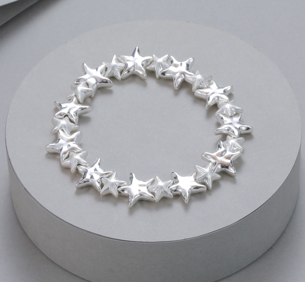 mottled-star-stretchy-bracelet-silver