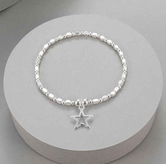 stretchy-beaded-bracelet-with-hollow-star-charm-silver
